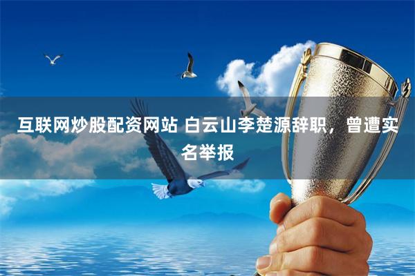 互联网炒股配资网站 白云山李楚源辞职，曾遭实名举报