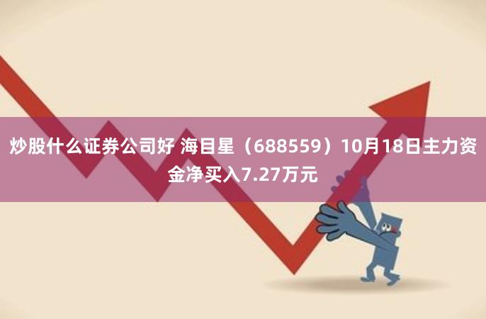 炒股什么证券公司好 海目星（688559）10月18日主力资金净买入7.27万元